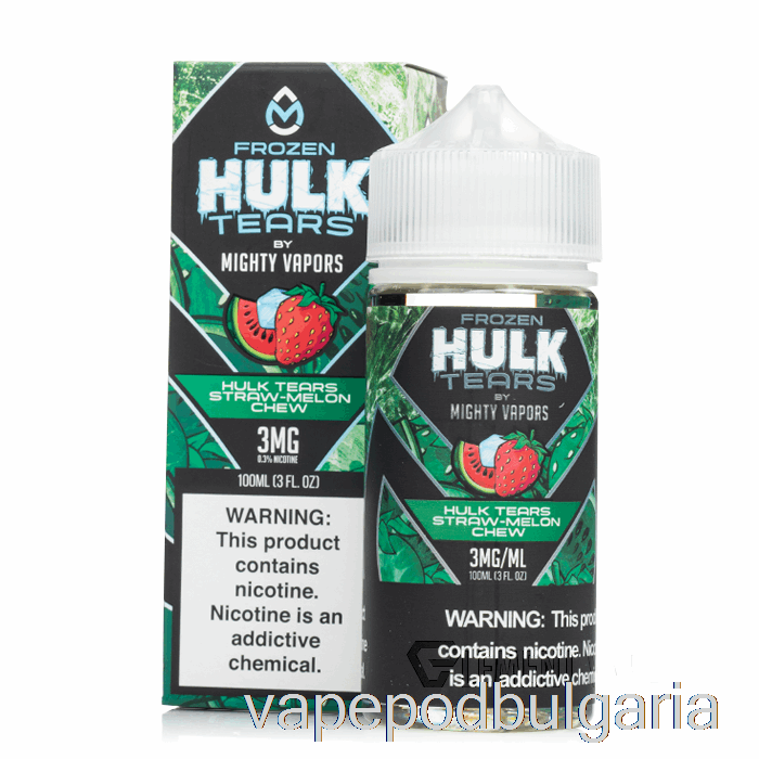 Vape Bulgaria Frozen Hulk Tears Straw Melon Chew - Hulk Tears - 100ml 0mg